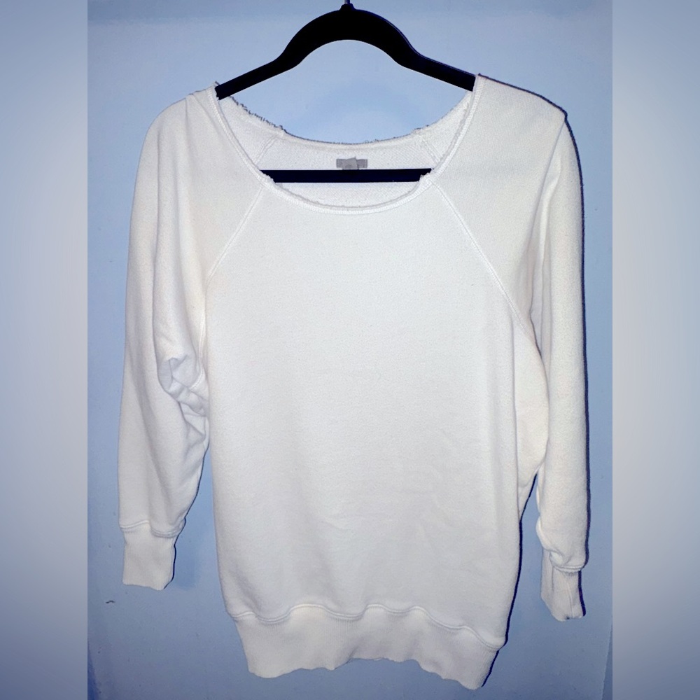 White off the shoulder Aerie sweatshirt